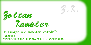 zoltan kampler business card